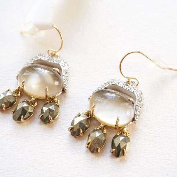 Alexis Bittar Multi Stone Chandelier Wire Earrings - Picture 5 of 9